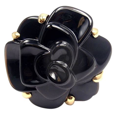 chanel black onyx ring|chanel ring 18k gold.